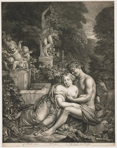 Pan and Pomona, c.1685 by Jan Verkolje